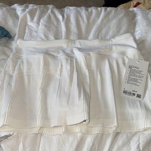 Lululemon Athletica White Pleated Mini Skirt